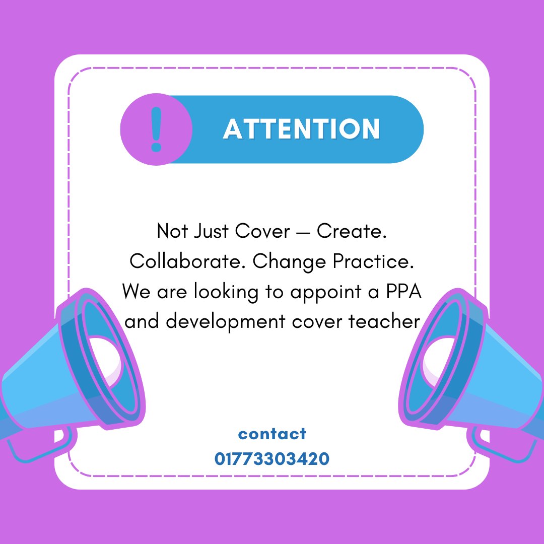 Not Just Cover — Create. Collaborate. Change Practice.
Join a passionate team of educators working across 3 vibrant schools at the heart of the Pinxton community. We're not just filling a role — we're looking for someone who wants to shape the future of education with us.