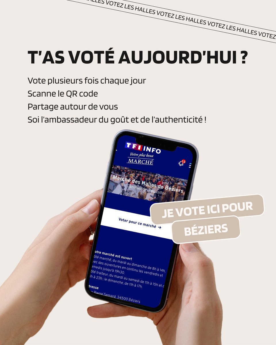 T’as voté aujourd’hui ? Pas encore ? Tu sais ce qu’il te reste à faire. C’est chaque jour que çhalles a compte !

tf1info.fr/votre-plus-bea…
