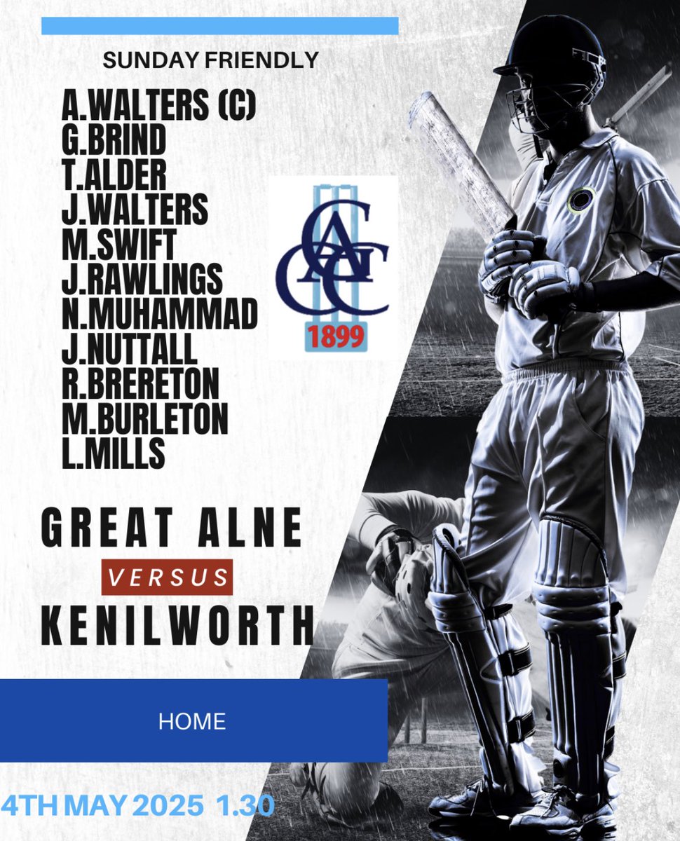 The Sunday side rolls back into after victory last week at Alcester!