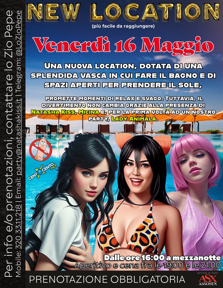 Natasha Kiss (@natashakiss73) on Twitter photo Venite a conoscere la gnagna nostrana nella nostra nuova location: AGRISEX!!! Piscina, vasca relax, spazi verdi e tanto tanto tanto SEX! π Anche <a href="/alexmagnicxc/">Alex Magni</a> sarΓ con noi! Venite a conoscere la gnagna nostrana nella nostra nuova location: AGRISEX!!! Piscina, vasca relax, spazi verdi e tanto tanto tanto SEX! π Anche <a href="/alexmagnicxc/">Alex Magni</a> sarΓ con noi!