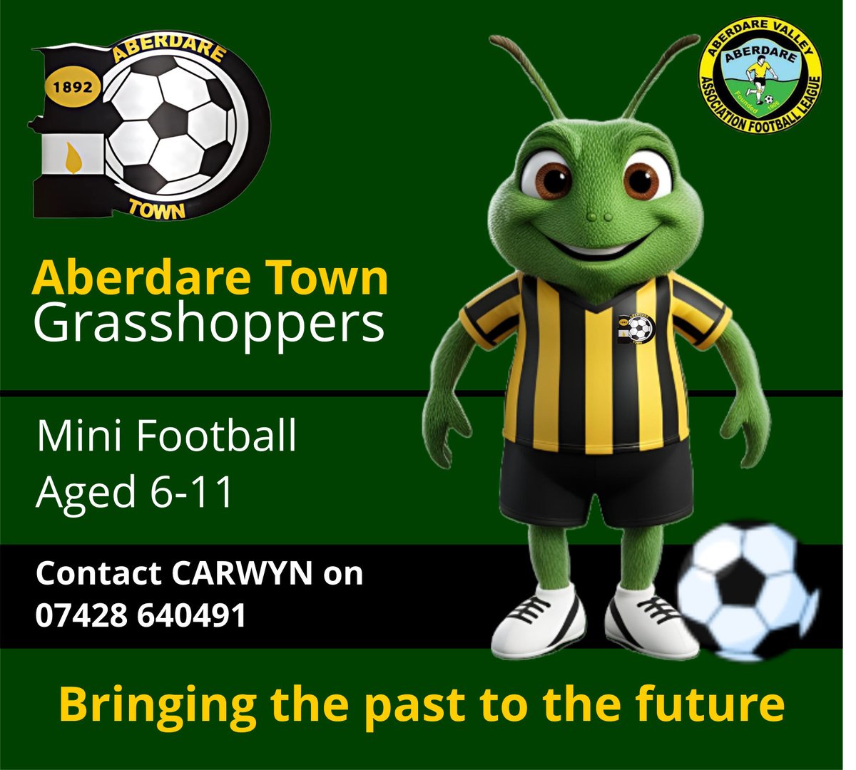GRASSHOPPERS IS BACK!
We are delighted to announce that for season 2025/26 season our mini section will be known as the Aberdare Town Grasshoppers, bringing back a familiar name from the past as we look to the future!

More &gt;&gt; aberdaretownfc.co.uk/grasshoppers.h…