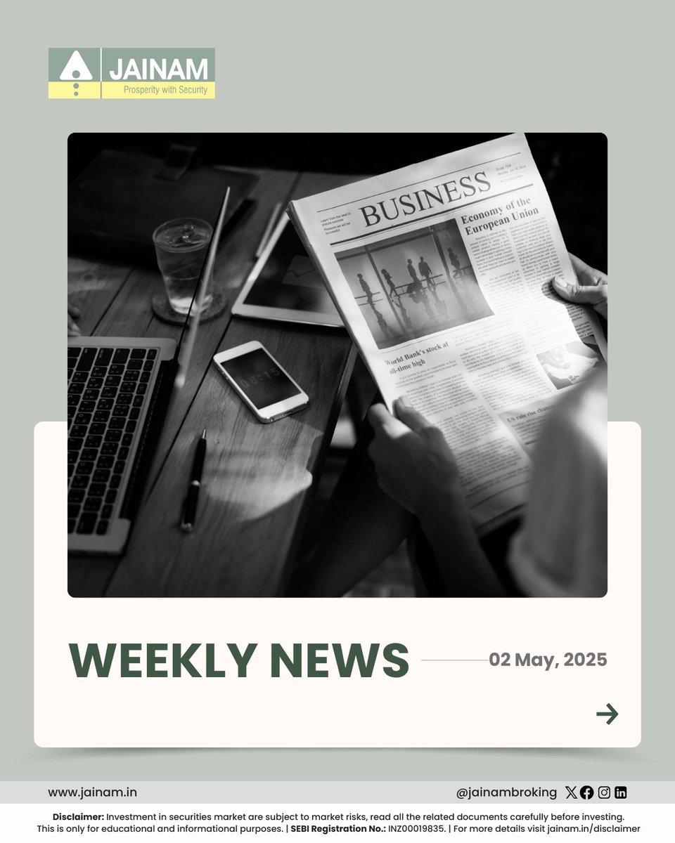 jainambroking's tweet image. Get the latest insights with Jainam Weekly News!

#Reliance #JetDeal #IndianBond #CtrlS #France #Jainam #WeeklyNews #WeeklyUpdate