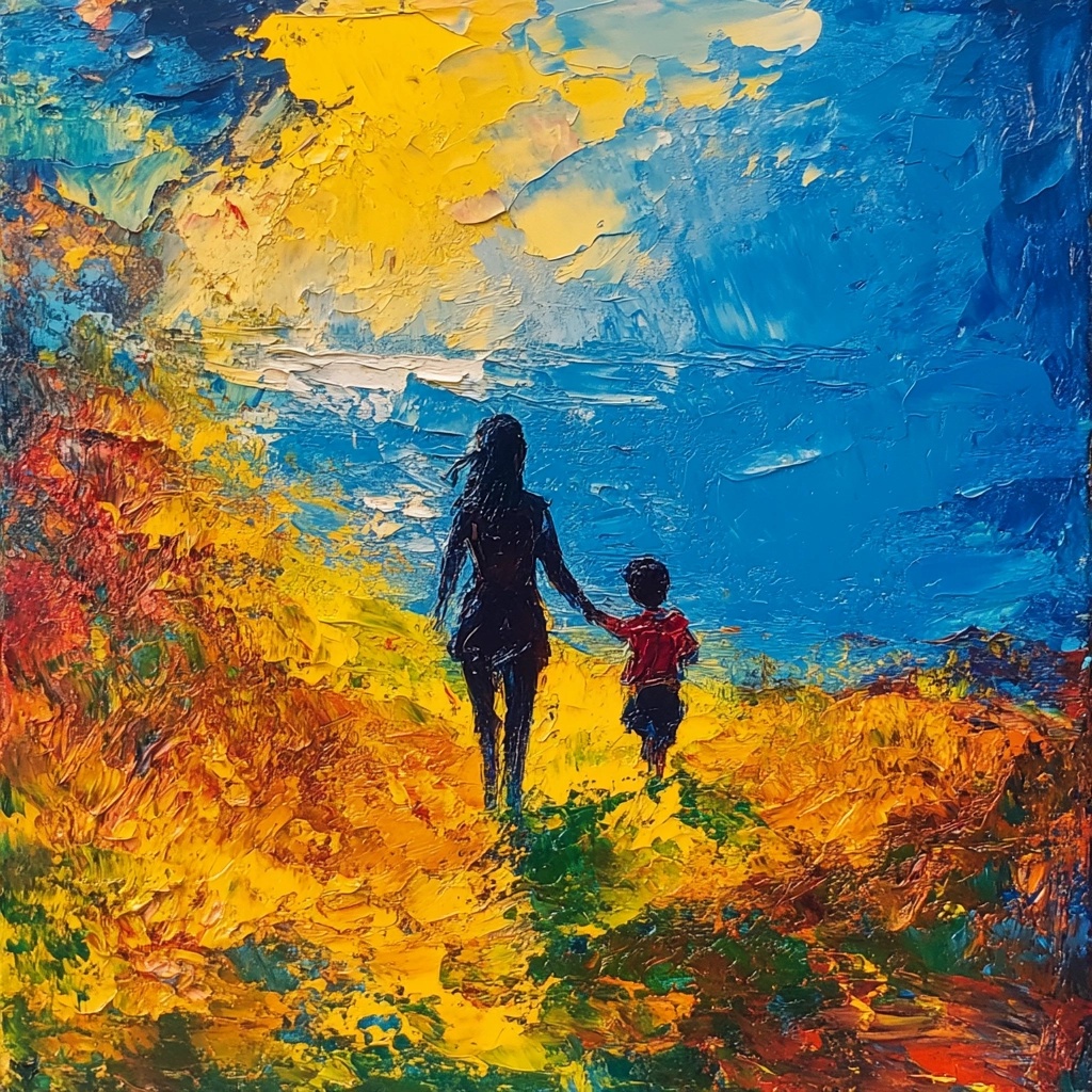 Golden Bond 🎨


A walk into the light — this textured piece bursts with color and emotion. A tribute to unconditional love and golden memories. 🌅👩‍👦

👇 Follow and comment for more engagement.🐦