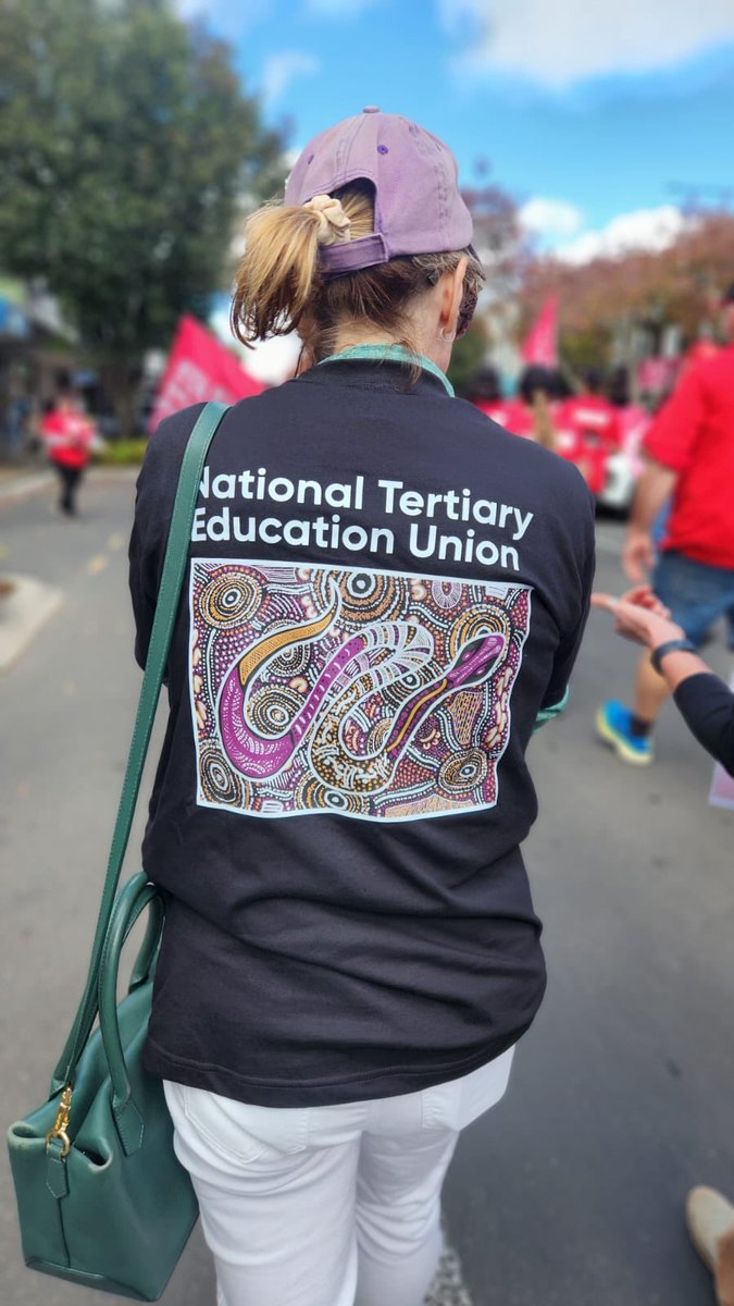 ⁦<a href="/NTEUnion/">NTEU</a>⁩ members in full force at Toowoomba May Day March. We would have won best⁦ t-shirt comp as well ⁦<a href="/NTEUQldDivSec/">Michael McNally</a>⁩