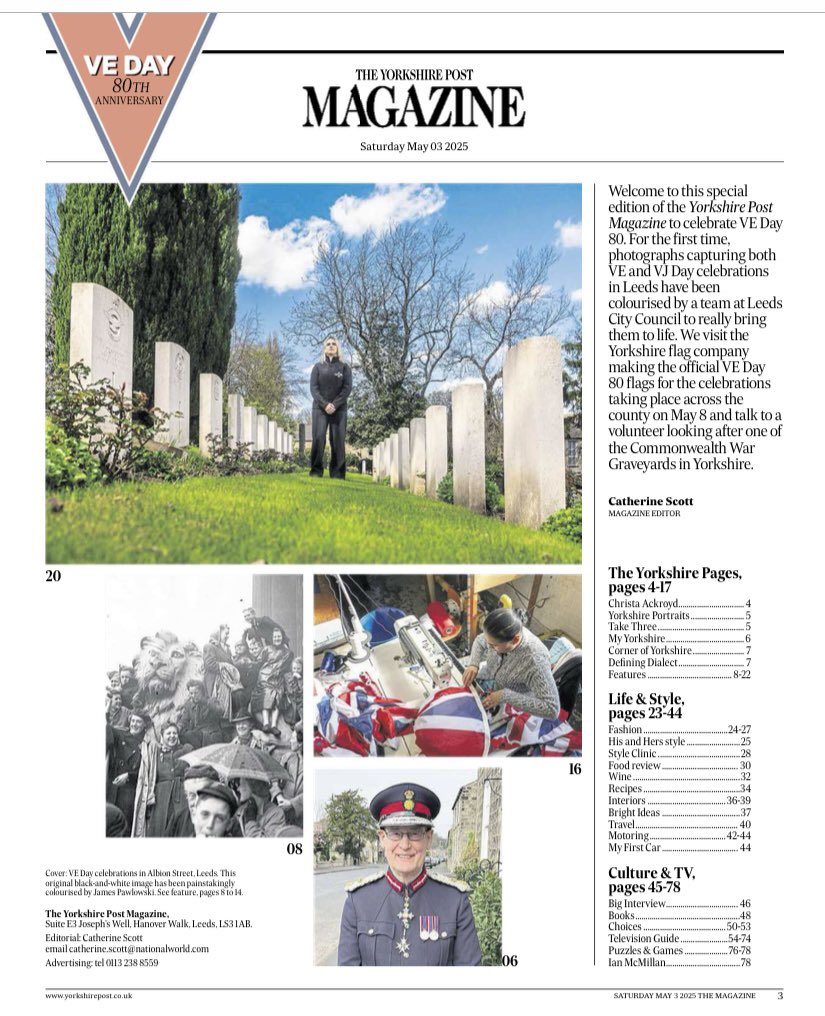Elizabeth Smith (@elizbethjmsmith) on Twitter photo The #Yorkshire Post have a fantastic #VEDay80 supplement with today’s paper. Delighted that there’s a 3 page feature on the <a href="/CWGC/">Commonwealth War Graves</a>. Here’s a taster, you’ll need to part with some brass to see the whole thing! Thanks to <a href="/snapperjim/">James Hardisty</a> for taking the images! The #Yorkshire Post have a fantastic #VEDay80 supplement with today’s paper. Delighted that there’s a 3 page feature on the <a href="/CWGC/">Commonwealth War Graves</a>. Here’s a taster, you’ll need to part with some brass to see the whole thing! Thanks to <a href="/snapperjim/">James Hardisty</a> for taking the images!