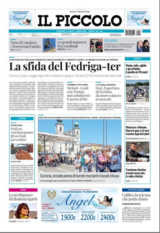 Buongiorno a tutti. Ecco la #primapagina delle edizioni di #Trieste e di #Gorizia #Monfalcone. Buona lettura!
