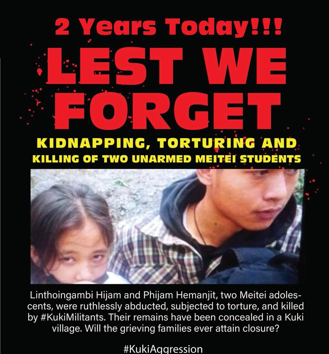 YiSan2424's tweet photo. 2 Years Today!!

#KukiAggression #KukiEngineeredManipurViolence https://t.co/8jeIndGLdB