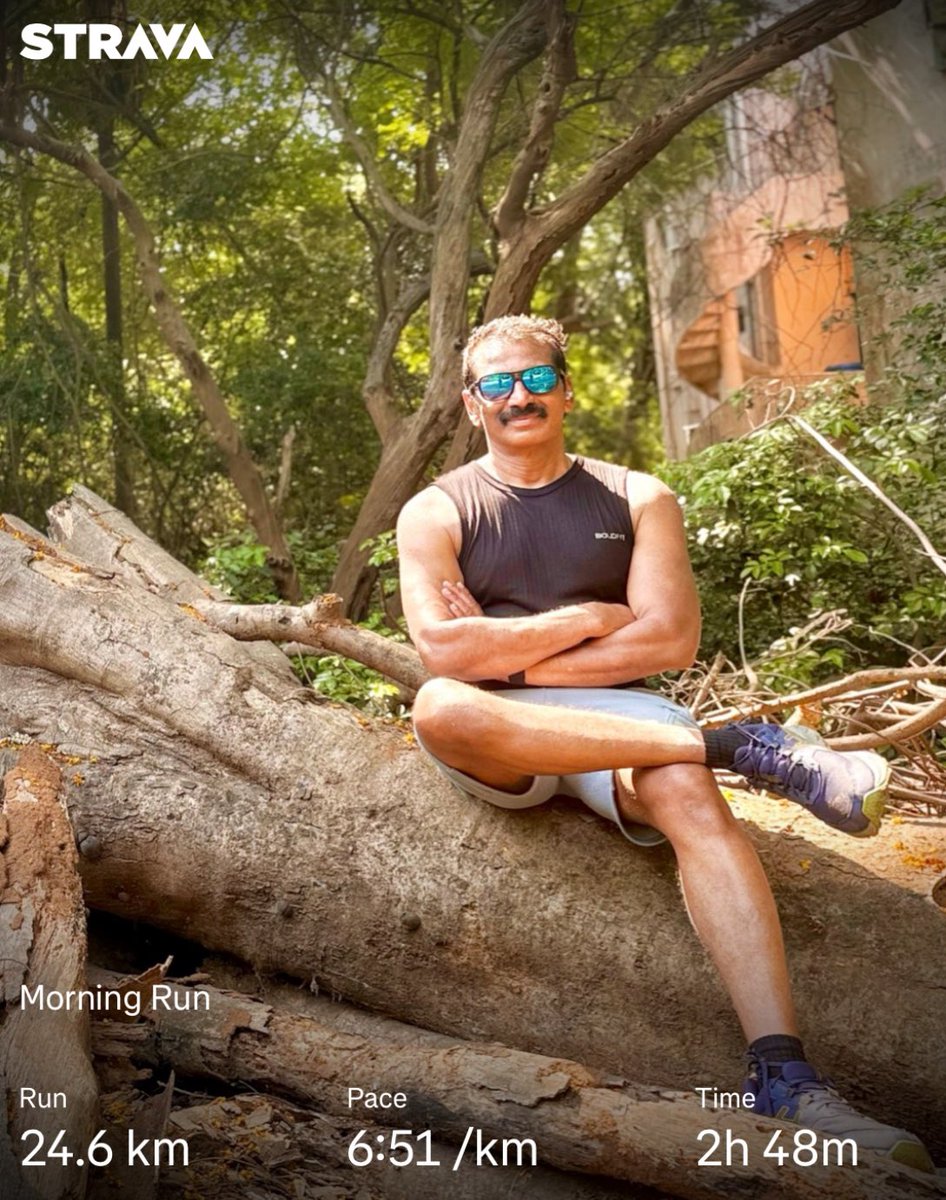 This morning,Chennai felt like a furnace with no off switch.
The trees at IIT M stood wilted. Even the squirrels had abandoned their mischief.
And yet, I ran, not to prove anything,but to remember that the soul still moves, even when the body pleads to stop.#running#halfmarathon