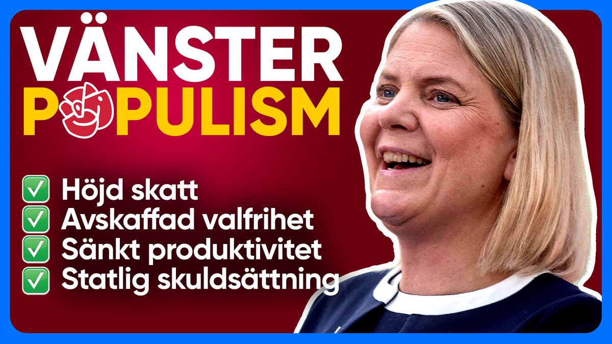 Socialdemokraternas radikala vänstergir är ren populism - som kommer att göra Sverige både fattigare, farligare och mindre fritt: youtu.be/jChe2ObMasc