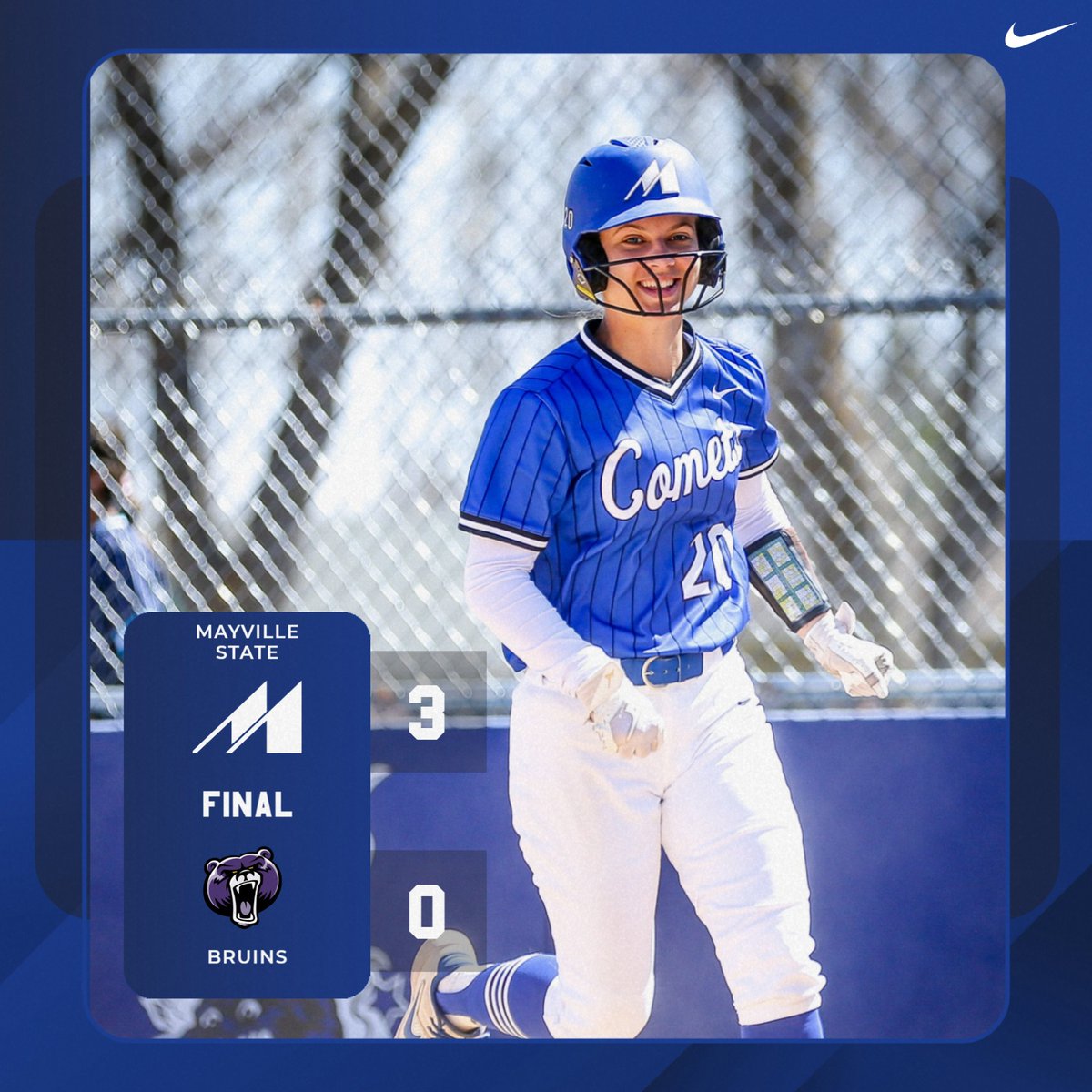 Comet Athletics (@comet_athletics) on Twitter photo 🥎| #CometSB advances to Saturday after Mathiowetz pitches a shut out and Tulla lifts the Comets to a 3-0 win off of a 3 run homerun. 
The Comets will play VCSU in an elimination game tomorrow at 3pm (CT). 🥎| #CometSB advances to Saturday after Mathiowetz pitches a shut out and Tulla lifts the Comets to a 3-0 win off of a 3 run homerun. 
The Comets will play VCSU in an elimination game tomorrow at 3pm (CT).