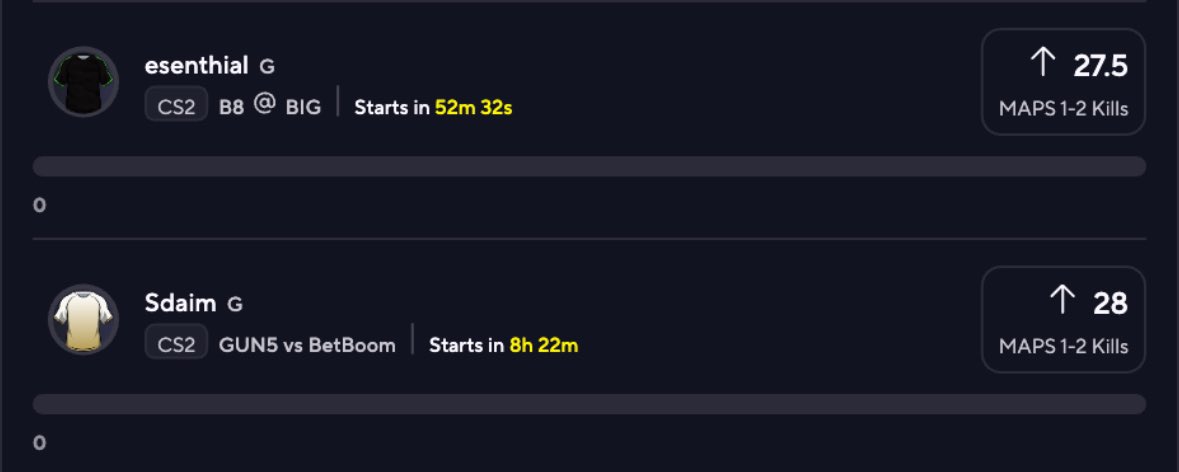 BagRBets's tweet photo. CS2 Prize Picks Slip ⭐️ 

I’ve got a good feeling about this one right here!

❤️+♻️ for good luck if tailing ⤵️