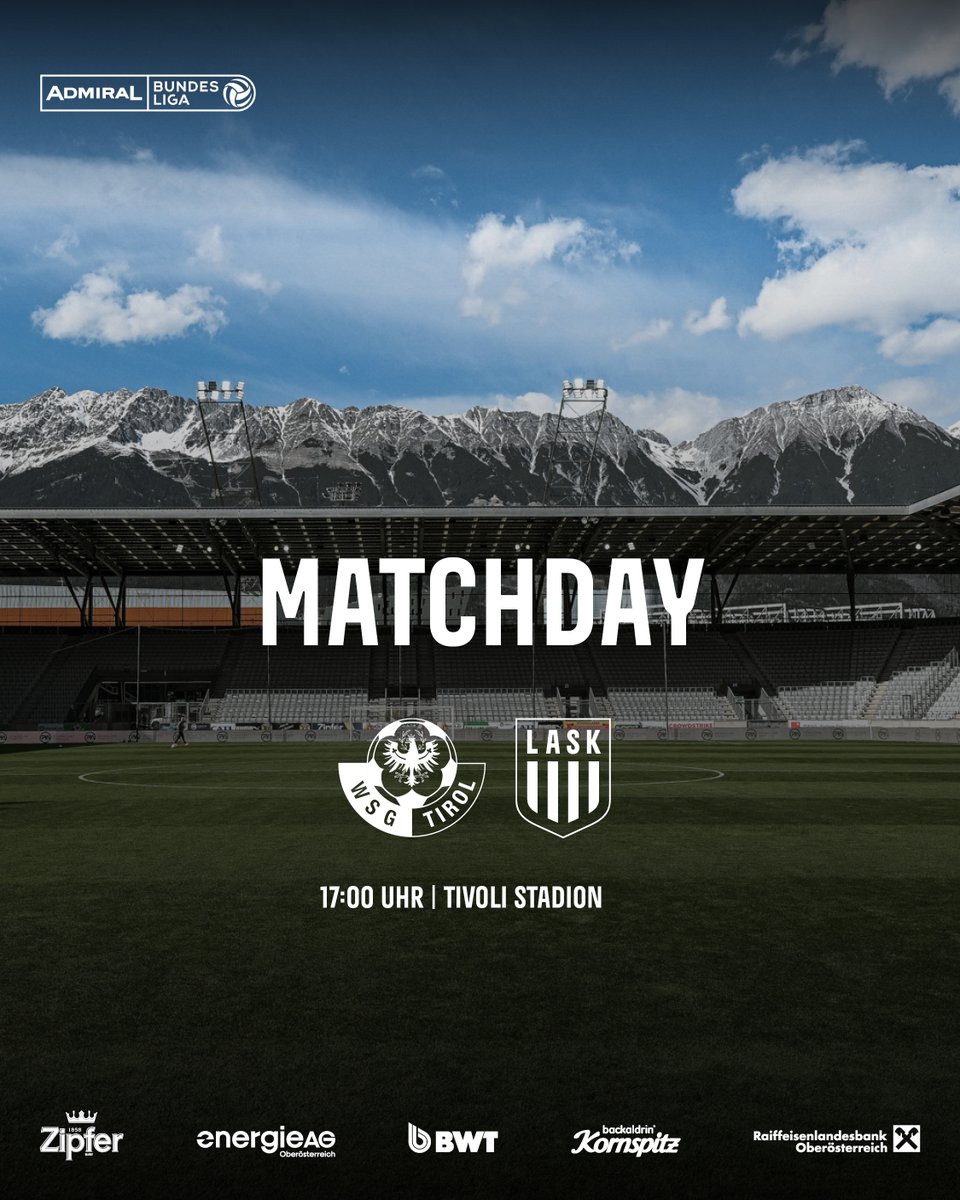 LASK_Official's tweet photo. Zu Gast am Tivoli ⚽⛰️
🎫 Tickets sind an der Gästekassa erhältlich #WSGASK https://t.co/MmViJ1Q4LR