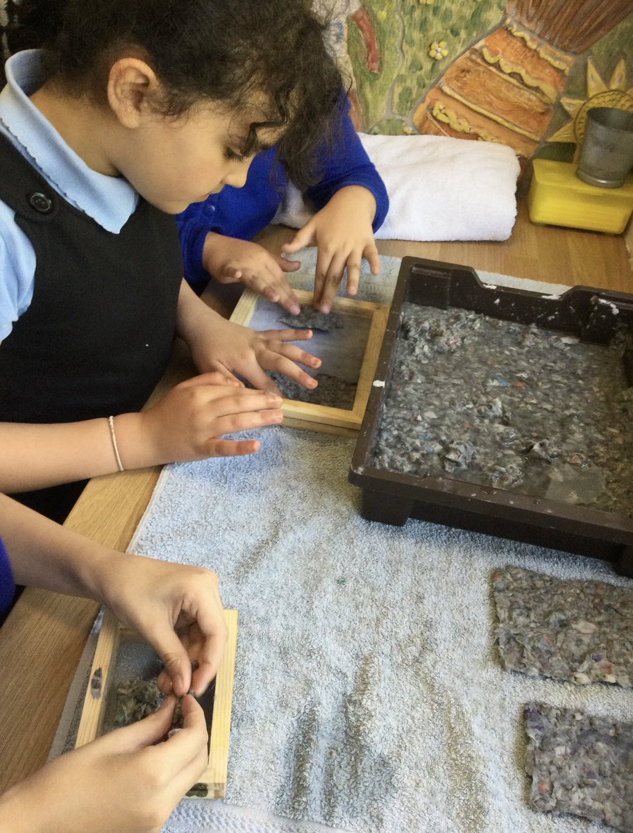 The pupils in Year 5 have been starting their Mixed Media art topic.  They have enjoyed making their own handmade paper and then creating some paper collages based on their chosen theme of colour, texture, line or shape.<a href="/Cornerstonesedu/">Cornerstones Education</a>