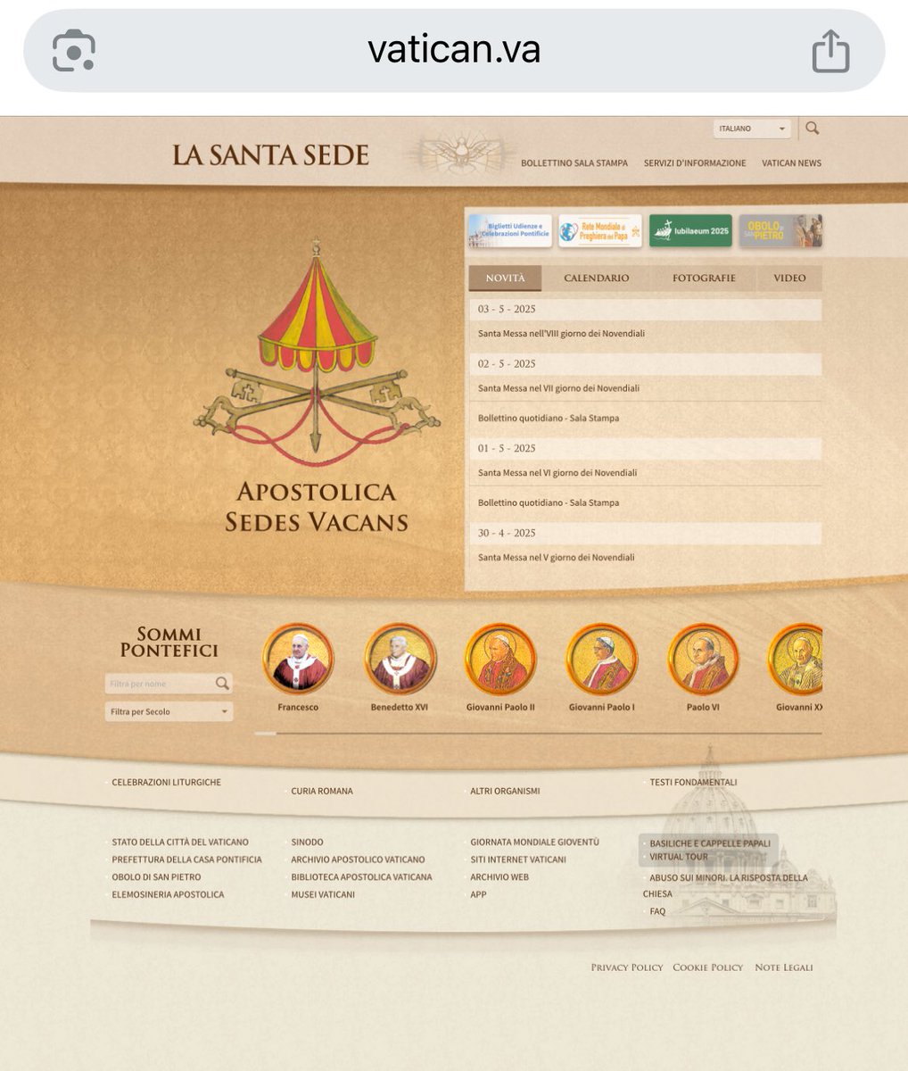 Name a more iconic government website:
puoi filtrare la ricerca dei papi per secolo