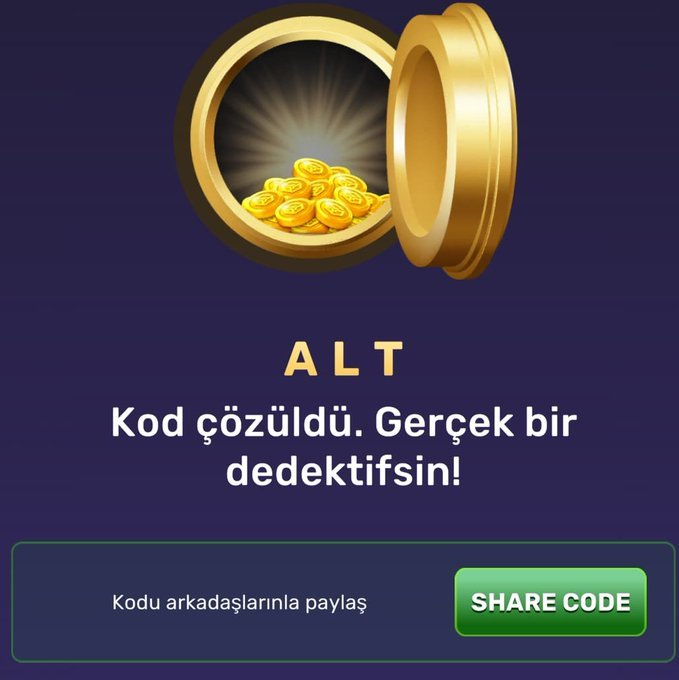 buluthunkar's tweet image. 🚀Treasure Tapper Daily Code 3 May 2025

S: ● ● ●
E: ●
E: ●
D: ━ ● ●

🚶Follow &amp;amp; Like  #TreasureTapper
Join: t.me/treasure_tappe…