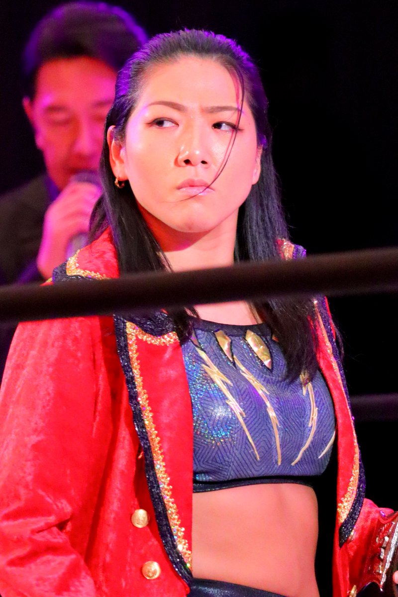 Nobutake33's tweet image. 2025.4.29 後楽園ホール
岩田美香選手リングイン⚡️
#SATOMURAfinal  
#岩田美香
#SENJO
