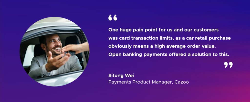 paragonlayer's tweet photo. ππ³ βCard limits were a major pain point for high-value purchases like cars.β
Thanks to open banking payments, @Cazoo found a smarter, seamless solution.
Hear it from Sitong Wei, Payments Product Manager at Cazoo.
#OpenBanking #Fintech #Payments #ParagonLayer https://t.co/kd5nW88G0R