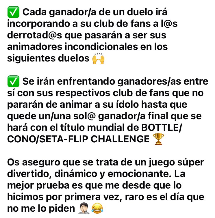 BOTTLE/CONO/SETA-FLIP CHALLENGE CLUB DE FANS

Hace unos días compartiendo juegos, un familiar me mostró esta dinámica.

Me comentó que la utilizaba con duelos de piedra 🗿 papel 📄 tijera ✂️ y me dio una idea 💡 para probarlo usando otro tipo de retos: los “flip-challenge”