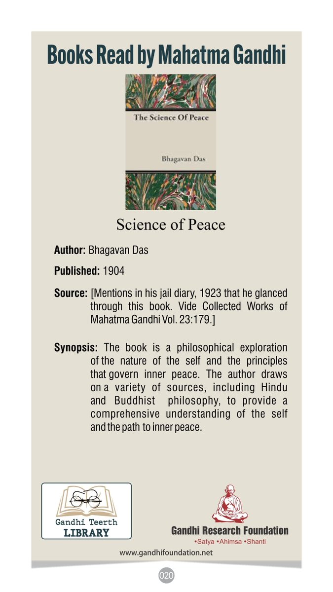 mkgsarvodaya's tweet photo. #MahatmaGandhi #BooksReadByGandhi 
#library #GandhianThought #ScienceOfPeace #BhagavanDas #InnerPeace #SpiritualReading #IndianPhilosophy #GandhiInJail #PeaceLiterature #GandhiReads #GandhiLibrary #HinduPhilosophy #BuddhistWisdom #Nonviolence

@gandhiteerth https://t.co/b1lpN3E4OW