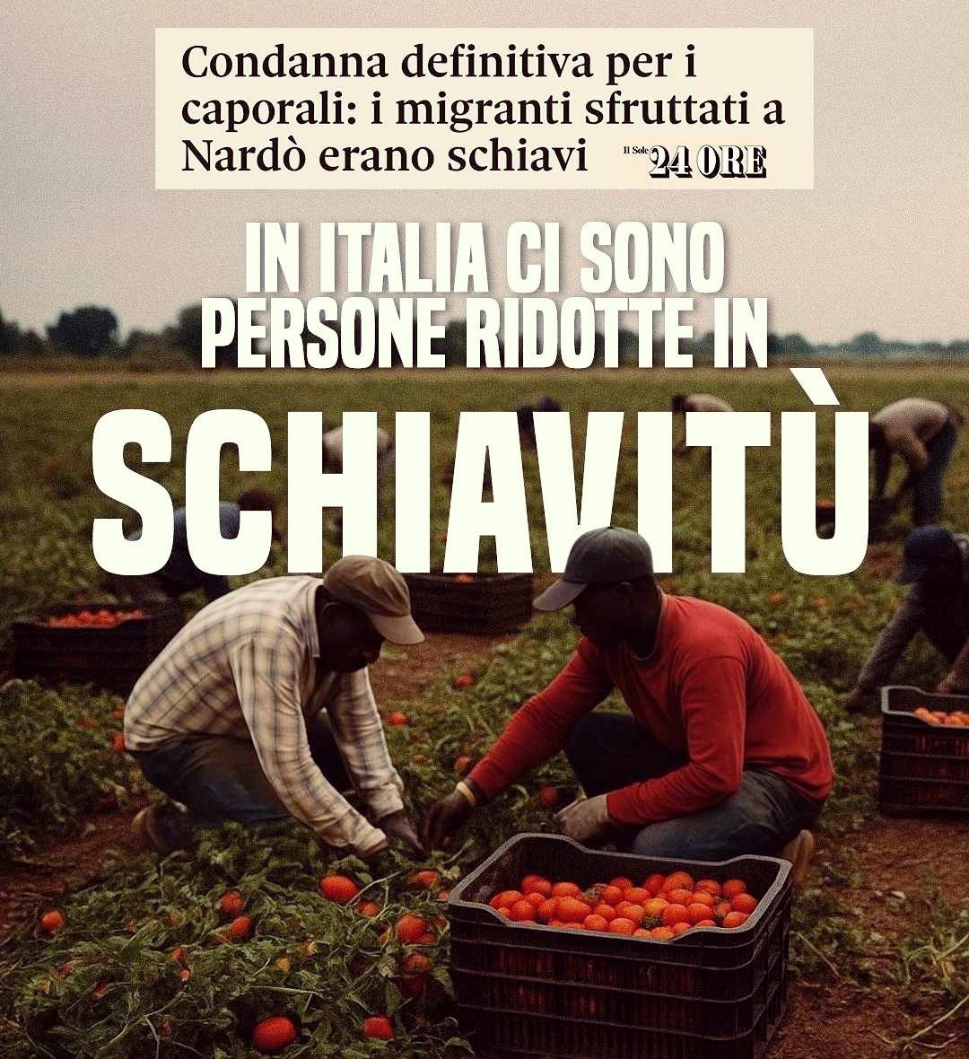 #Cassazione: Sentenza Storica! ✊🏾✊🏾

Tredici anni fa, a Lecce, si apriva il processo "Sabr", a seguito delle denunce sporte contro caporali e imprenditori agricoli che, per decenni, avevano sfruttato braccianti stranieri nelle campagne di Nardò. (1/7)