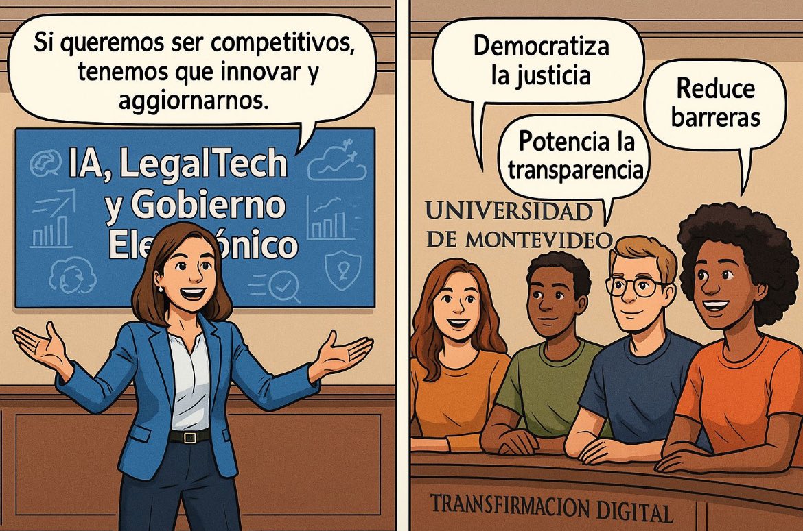 Mercedes Aramendía (@maramendia) on Twitter photo 🎓 ¡Empezamos nueva edición del curso de IA, Legaltech y Gobierno Electrónico en <a href="/UMontevideo/">Uruguay Montevideo</a>!
⚖️ Moderniza la profesión legal, integra el Derecho a la realidad tecnológica y empodera a las personas, haciendo la justicia más accesible.
#Legaltech #AccesoALaJusticia #GovTech #IA 🎓 ¡Empezamos nueva edición del curso de IA, Legaltech y Gobierno Electrónico en <a href="/UMontevideo/">Uruguay Montevideo</a>!
⚖️ Moderniza la profesión legal, integra el Derecho a la realidad tecnológica y empodera a las personas, haciendo la justicia más accesible.
#Legaltech #AccesoALaJusticia #GovTech #IA