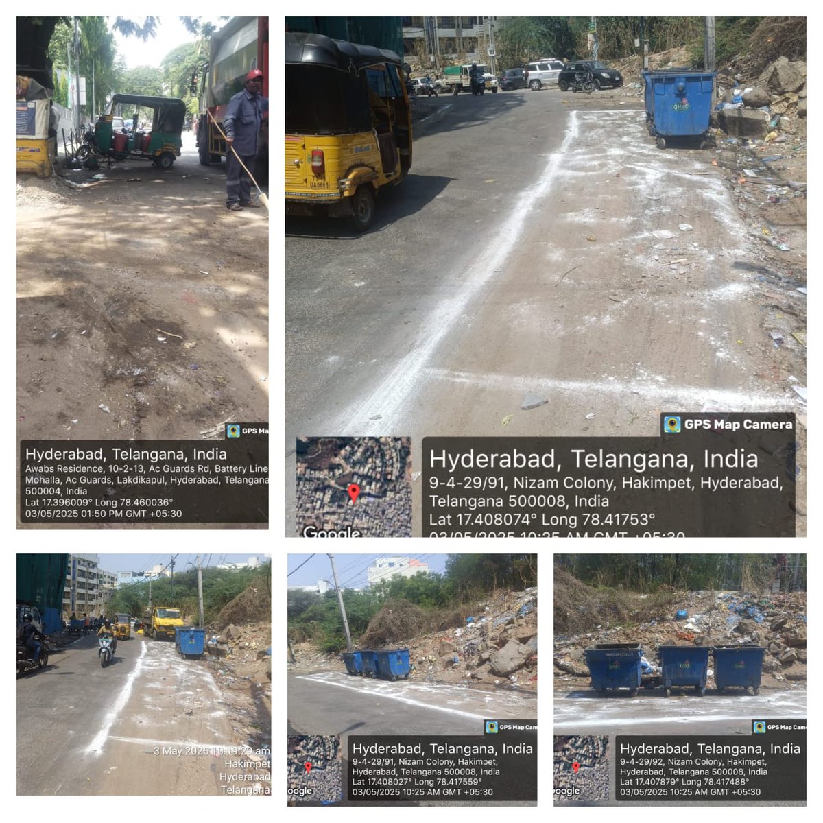 Dear Citizen,
We appreciate your concern in highlighting issues related to waste management.We like to inform you that our sanitation team is working actively on the ground, following a systematic,shift-wise schedule for waste lifting and bin clearance.
<a href="/GHMCOnline/">GHMC</a>
 <a href="/v6velugu/">Prabhatha Velugu</a>
