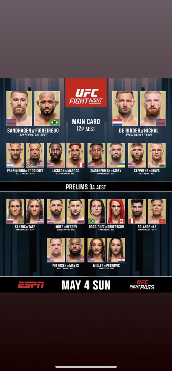 JoshField23's tweet image. Awesome card #UFCDesMoines , this is nearly pay per view worthy , really looking forward to it , 
My parlay would be 
Tate
Ponznibbio
Nickal 
$$