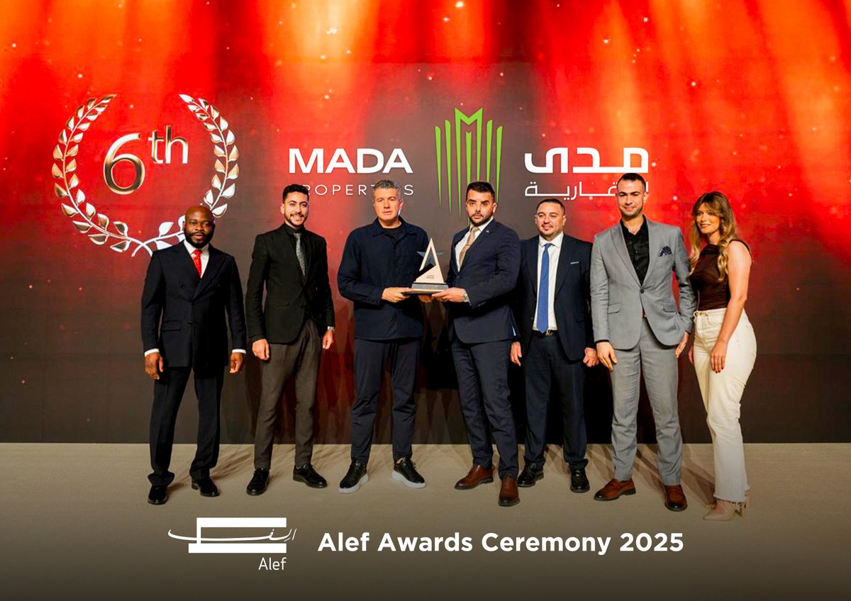 MadaPropUAE's tweet photo. We are honored to announce that we have been awarded Best Broker at the Alef Awards Ceremony 2025!
A heartfelt thank you to Alef Group for this recognition, and to our incredible partners and clients.
#madaproperties #Dubai #sharjahrealestate #sharjah #realestate #alefgroup https://t.co/EPVcsPU11C