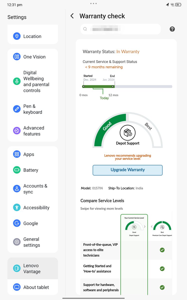srinivaslekhak's tweet photo. Hello @amazonIN @amazon, I have ordered Lenovo M11 tab and it is delivered today. Can you please explain why this product warranty shows less than 9 months from official site which actually should be 12 months. How can we trust Amazon if you sending used products like this. https://t.co/2t3Y7AUc7e