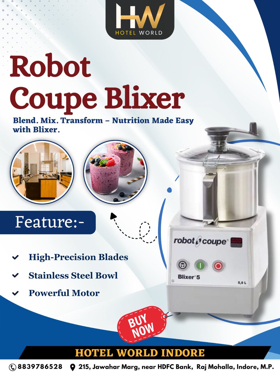 Hotelworl1's tweet image. 💪 Mix. Blend. Transform.
Robot Coupe Blixer makes every prep smooth, fast, and flawless.
.
#HotelWorld #BlixerPower #RobotCoupe #HotelServicesCompanyindore #Hotelwareindore #KitchenMachineriesandEquipmentsinindore