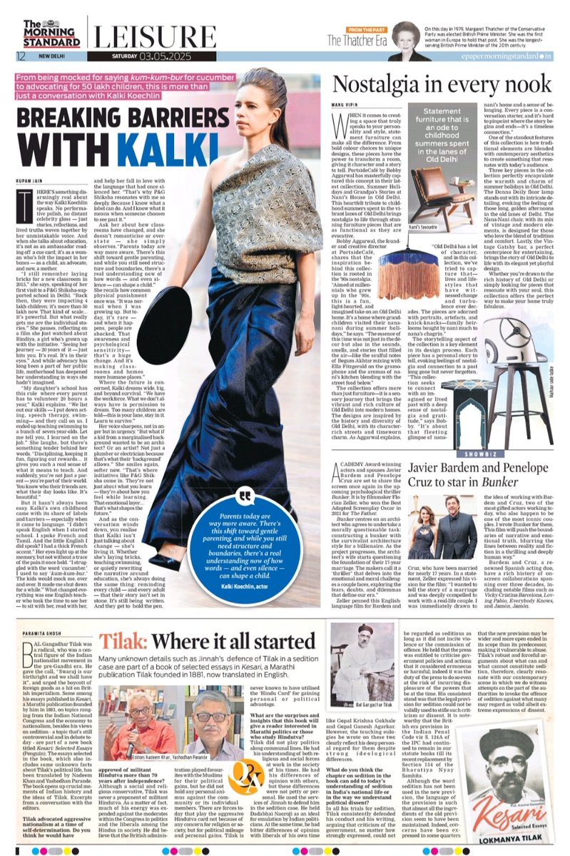 TNIE Features (@tniefeatures) on Twitter photo In today's <a href="/TheMornStandard/">TheMorningStandard</a>, Bollywood actor Kalki Koechlin shares her insight on classrooms of her childhood and how Indian parents have evolved with time
<a href="/santwana99/">santwanabhattacharya</a> <a href="/Paro_Ghosh/">Paramita Ghosh</a> In today's <a href="/TheMornStandard/">TheMorningStandard</a>, Bollywood actor Kalki Koechlin shares her insight on classrooms of her childhood and how Indian parents have evolved with time
<a href="/santwana99/">santwanabhattacharya</a> <a href="/Paro_Ghosh/">Paramita Ghosh</a>