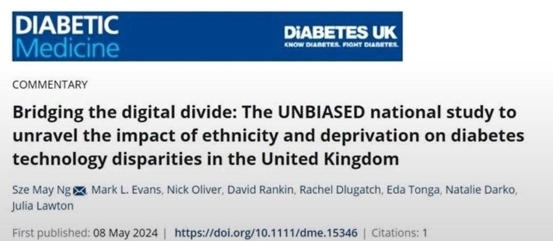 Prof May Ng OBE 吳 诗 梅 (@mayng888) on Twitter photo 1/3 Our 3rd publication from the <a href="/DiabetesUK/">Diabetes UK</a>-funded #UNBIASED study, which aims to unravel the impact of ethnicity and deprivation on diabetes technology disparities in the United Kingdom is out now. 1/3 Our 3rd publication from the <a href="/DiabetesUK/">Diabetes UK</a>-funded #UNBIASED study, which aims to unravel the impact of ethnicity and deprivation on diabetes technology disparities in the United Kingdom is out now.