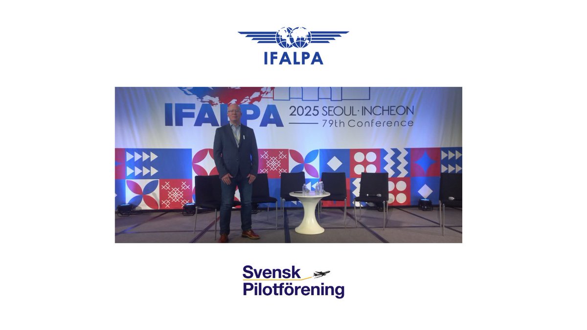 I april var Flygsäkerhetskommitténs ordförande, kapten Gustafsson, i Sydkorea och representerade oss.

”IFALPA etablerades 1948 av 13 länder för att interagera med ICAO, och utgörs idag av ca 148,000 medlemmar via närmare 100 föreningar världen över.” 

ifalpa.org/media/4220/25p…