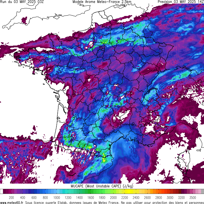 meteo60's tweet image. ⚡️Une large partie de la France est concernée par un risque d'#orage ce samedi. C'est notamment des #Pyrénées au #MassifCentral ainsi que sur une partie du Nord de la #France que ceux-ci pourront se montrer les plus actifs avec un risque de #grêle, de fortes pluies et de fortes