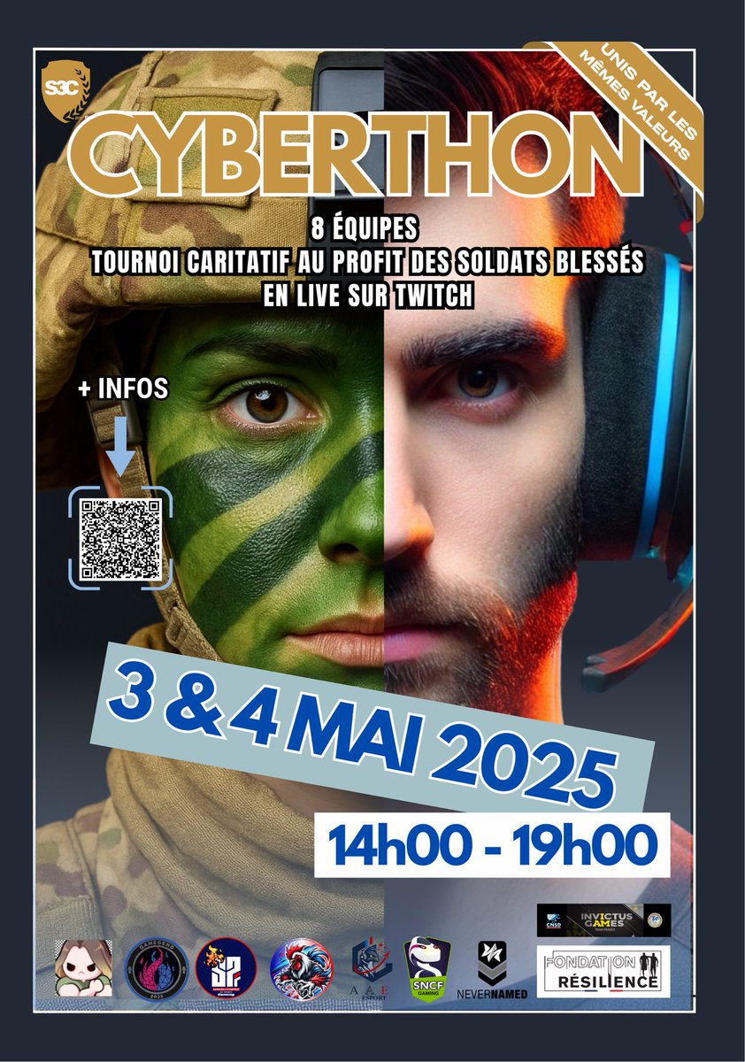 Cette après-midi à partir de 14h, on se retrouve en live sur Twitch pour un tournois caritatif au profit des soldats blessés ! 

Line-up xxl composé de <a href="/Weesiie/">GL Weesie ☀️</a> , <a href="/Likywind1/">Likywind</a> , <a href="/Arkantors/">Arkantors</a> et <a href="/LZ_Rises/">Rises</a> 

A tout à l’heure sur Twitch !