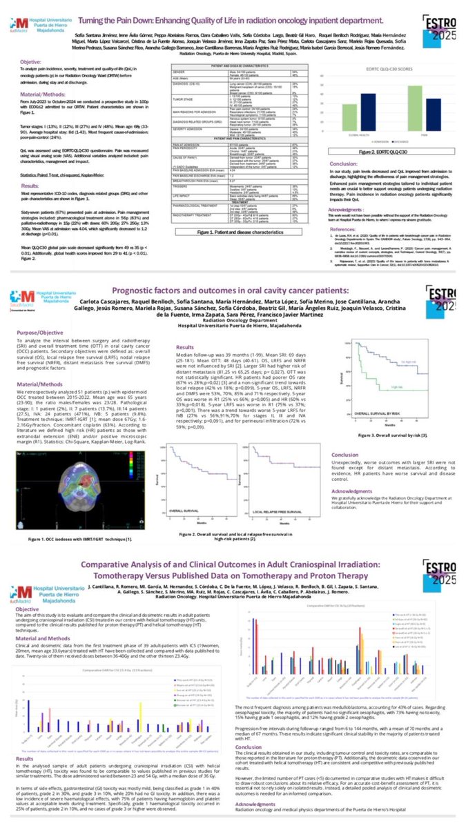 HUPHRadOnc's tweet image. El Hospital Puerta de Hierro arrasa en #ESTRO2025, excelente trabajo de todo el equipo. @SEOR_ESP @ESTRO_RT