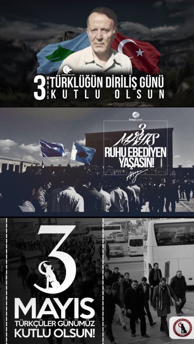3 Mayıs bir hatırlatmadır: Biz buradayız, biz Türk’üz ve hep var olacağız.
#3MayısTürkçülerGünü