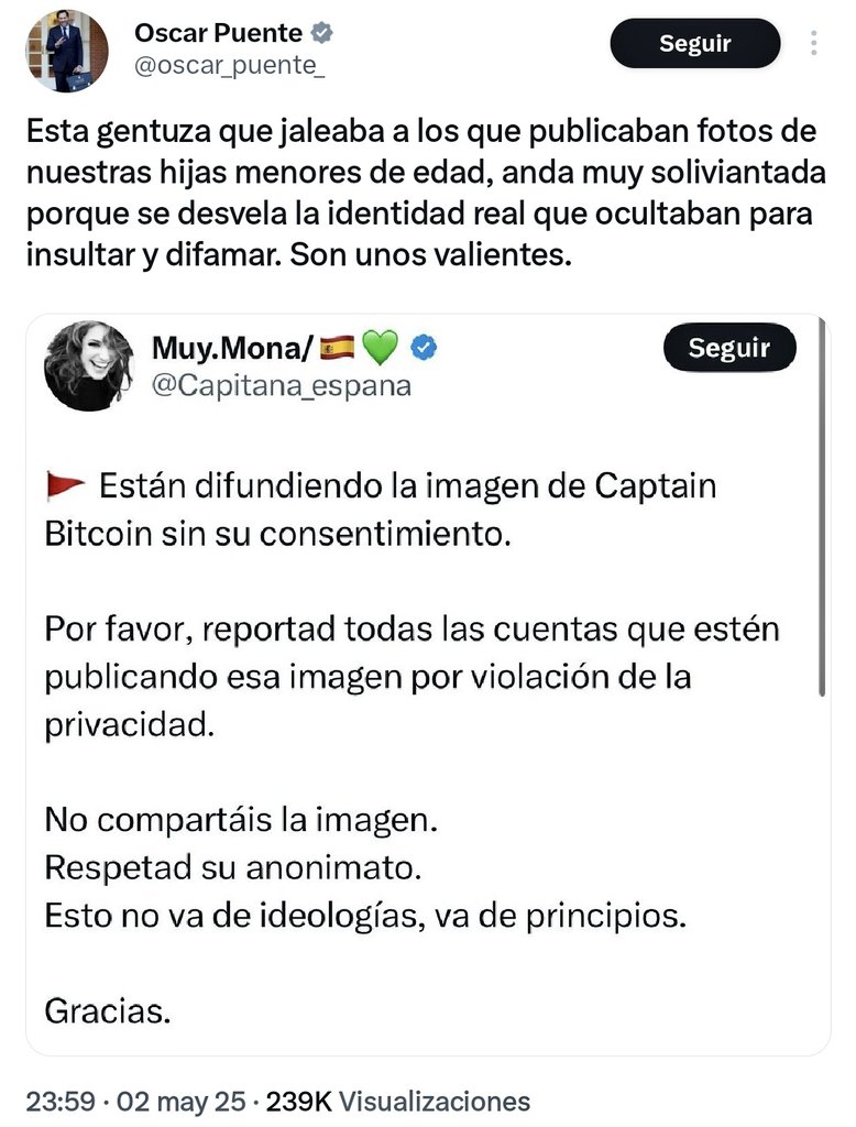 Josema Vallejo (@josemavallejo) on Twitter photo No solo es que <a href="/oscar_puente_/">Oscar Puente</a>, en una cuenta oficial que pagamos todos, se dedique a bloquear. Es que, ahora, se dedica a señalar y calificar.
Como ciudadano, usted puede bloquear y opinar lo que le dé la gana. Como ministro, no. Y ya va siendo hora de que eso se regule por ley. No solo es que <a href="/oscar_puente_/">Oscar Puente</a>, en una cuenta oficial que pagamos todos, se dedique a bloquear. Es que, ahora, se dedica a señalar y calificar.
Como ciudadano, usted puede bloquear y opinar lo que le dé la gana. Como ministro, no. Y ya va siendo hora de que eso se regule por ley.