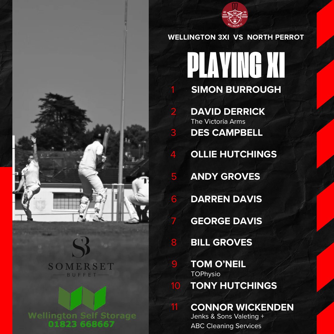 GAMEWEEK 1️⃣:

1️⃣st XI vs North Perrot CC
2️⃣nd XI vs Middlezoy CC 
3️⃣rd XI vs North Perrot CC