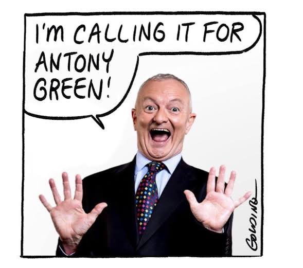 It’s on 🗳️…
#AustraliaVotes2025 #AntonyGreen 
Thanks <a href="/GoldingCartoons/">MattGolding Cartoons</a>