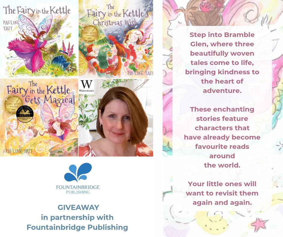 📦📚

The Fairy in the Kettle trilogy.🧚‍♀️🧚‍♂️

I’m running a giveaway over on Facebook to celebrate my children's books joining my novels over at Fountainbridge Publishing.🥳🥰

Pop over before 28th May to join in the fun and be in with a chance to win.”

facebook.com/share/1BG3UDAb…