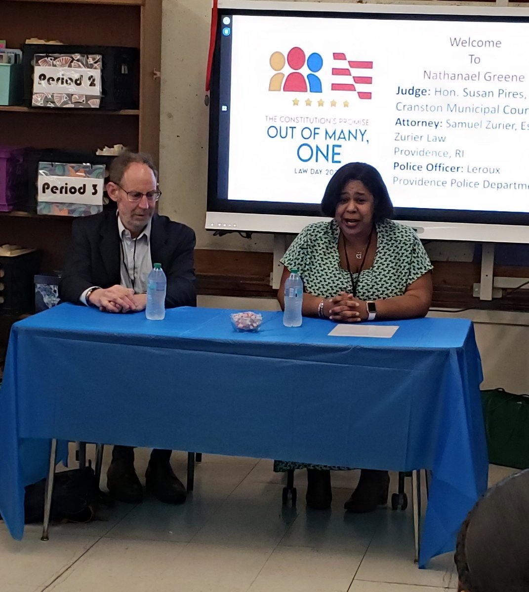 AleeButcher's tweet photo. Law Day 2025 @NGreeneMidSch
We appreciate all of our guests engaging in meaningful conversations with our students. @DrWJReilly @pvdschools @SamZurier @MarcelaAstudi14 https://t.co/fgVKxmk3Rq