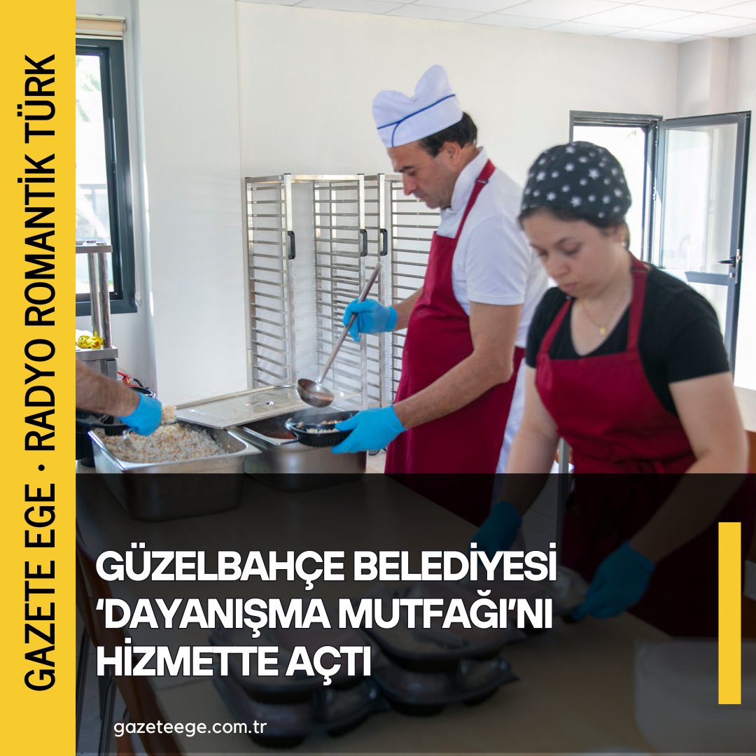 gazeteegecomtr's tweet photo. Güzelbahçe Belediyesi Onur Günay Eğitim Kampüsü’nde Dayanışma Mutfağını açarak evlere yemek hizmeti vermeye başladı. Başkan Mustafa Günay, “ Biz halkın yoksulluğuyla mücadele ediyoruz” diye konuştu.
@guzelbahcebld
@mustafagnyresmi https://t.co/WbHTmmwjLu