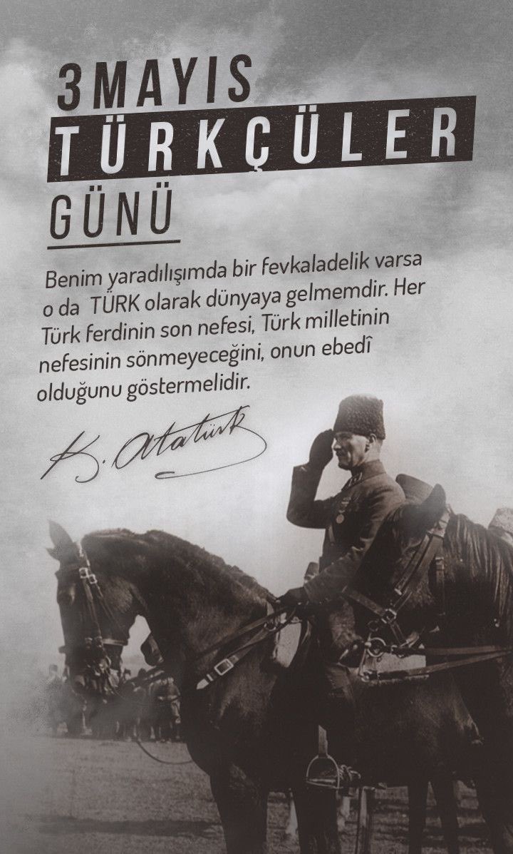 #3MayısTürkçülerGünü 
#türk
#3MAYIS
Türk olduğunu hatırla !!!