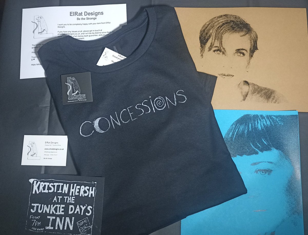 ElRat Designs (@elratdesigns) on Twitter photo Shipped this week. <a href="/throwingmuses/">Throwing Muses</a> moonlight concessions shirt. The One <a href="/kristinhersh/">kristin hersh</a> opinionated on the final designs. Has Throwing Muses on the back
Every Hersh shirt sold directly helps fund studio time. Hand printed by a strange angel in the UK
elratdesigns.co.uk Shipped this week. <a href="/throwingmuses/">Throwing Muses</a> moonlight concessions shirt. The One <a href="/kristinhersh/">kristin hersh</a> opinionated on the final designs. Has Throwing Muses on the back
Every Hersh shirt sold directly helps fund studio time. Hand printed by a strange angel in the UK
elratdesigns.co.uk