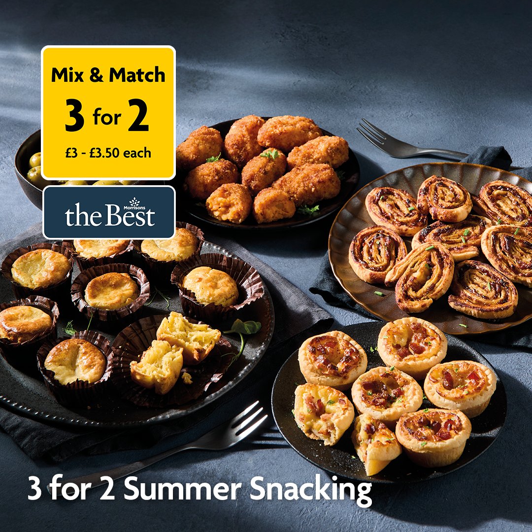 Morrisons's tweet image. What’s your go-to summer snack? ☀️ Whether you're team crisps & dips or all about that sweet & salty mix, we’ve got the perfect picks for every sunny occasion 🍓🥂