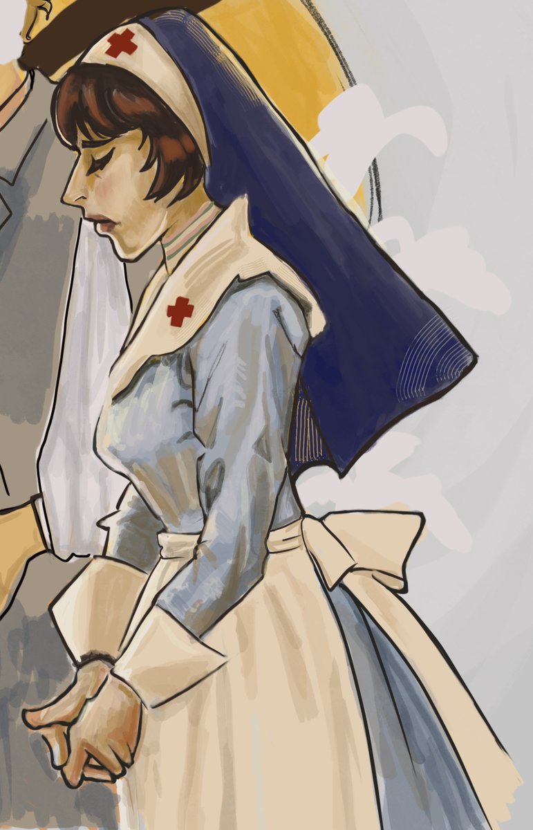 Splendidfire's tweet image. Nurse Anya for a Leyendecker study #Mouthwashing