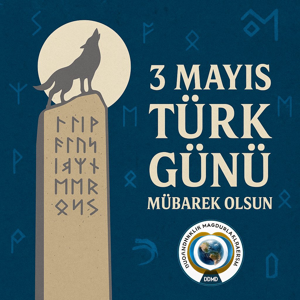 3 Mayıs Türkçülük Günü kutlu olsun!
Türk’ün özüne, diline, tarihine ve ülküsüne sahip çıkanların günüdür bugün.
Bozkurt’un izinde, Orhun’un sözünde, Turan’ın ülküsünde yürüyenlere selam olsun!
#3MayısTürkçülükGünü 

<a href="/sergunyil/">Serkan Güney 🇹🇷</a> 
<a href="/ahmet_ozdemir54/">Ahmet Özdemir</a>