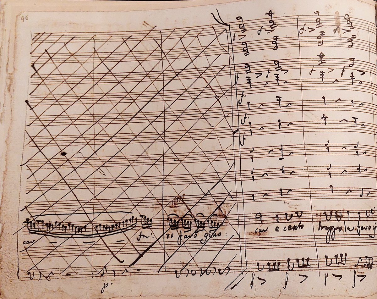 AnnaBonitatibus's tweet image. #Rossini è un compositore particolarmente preciso nella stesura dei suoi lavori; raro incorrere in sviste nelle sue partiture autografe. Diverso per i ripensamenti: questo è quello che aveva immaginato, poi cancellato, per il finale della Cavatina di #Rosina «Una voce poco fa».