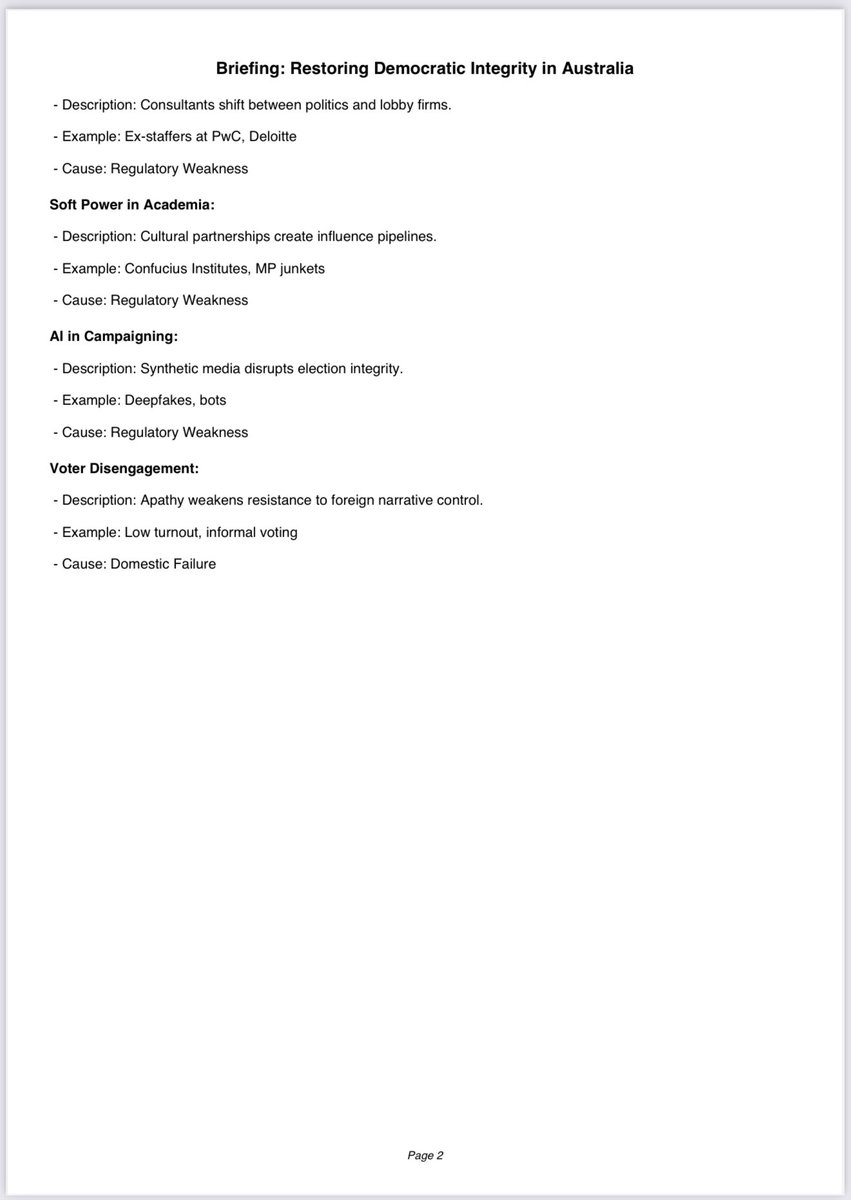 tacticalquant's tweet image. Interesting, it doesn’t take much prompting for ChatGPT to identify what is wrong with Australian democratic integrity and key issues that need resolution. Hard to argue with any of this… #auspol #Auspol2025 #auspolitics